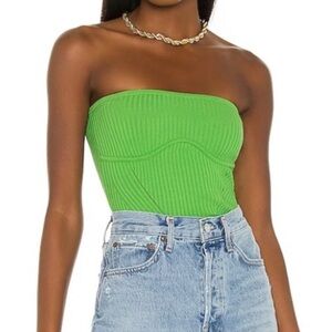 EUC. Camila Coelho Green Ribbed Bustier Tube Top #47